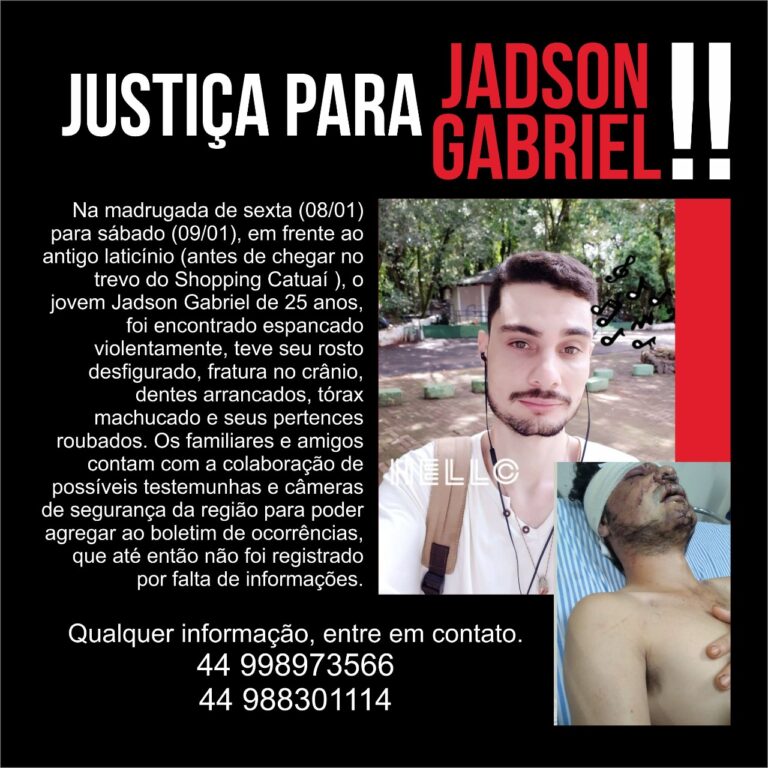 Onde estão os agressores de Jadson?