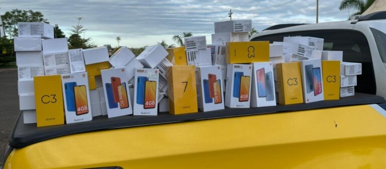 PRE apreende carga de celulares contrabandeados