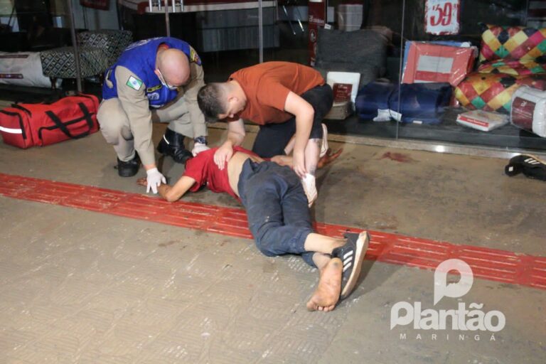 Homem é barbaramente espancado no centro de Maringá