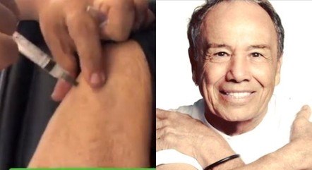 Ator Stênio Garcia, de 88 anos, é vacinado contra covid-19
