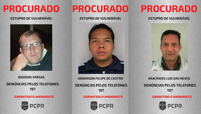 Polícia está atrás de suspeitos de crimes sexuais contra crianças e adolescentes no Paraná