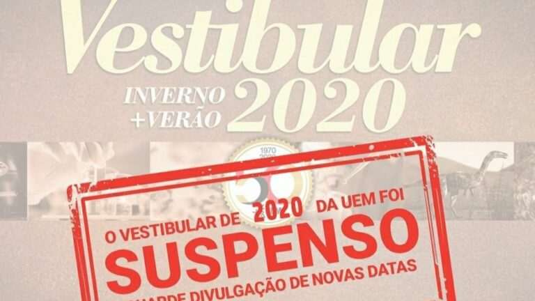 UEM suspende o Vestibular 2020