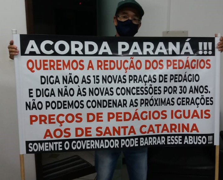 20 anos depois comerciante volta a lutar nas ruas contra o pedágio