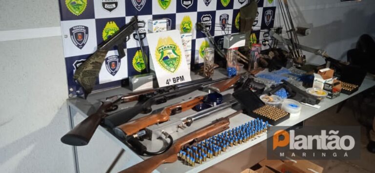 PM apreende armas e munições do filho que ameaçava a mãe