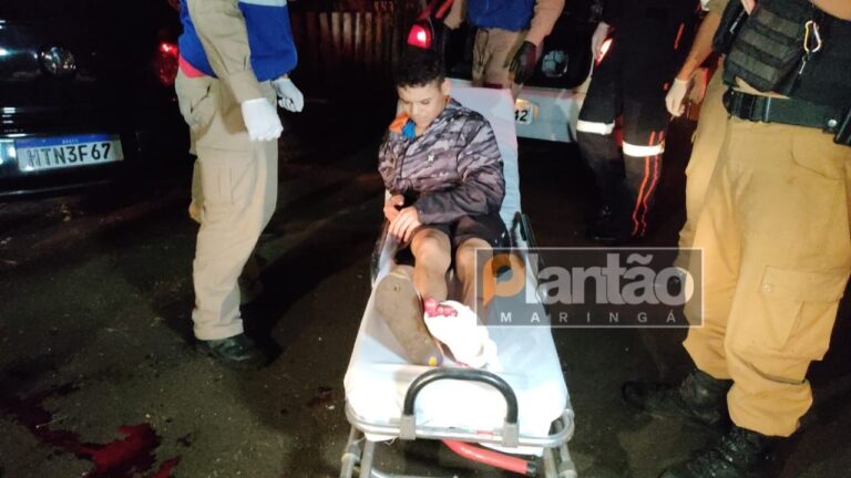 Suspeito aponta simulacro de pistola para policiais e é baleado no pé