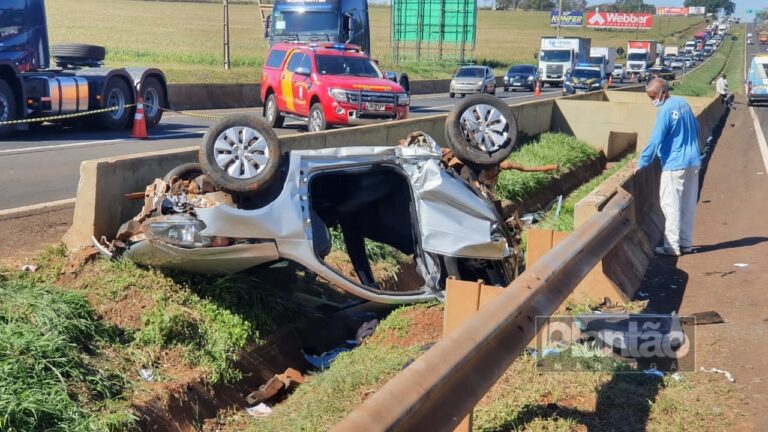 Freada brusca provoca acidente fatal na BR-376