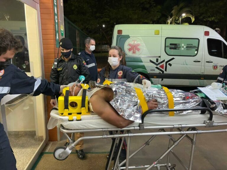 Internado em estado grave homem que saiu na faca com enteado