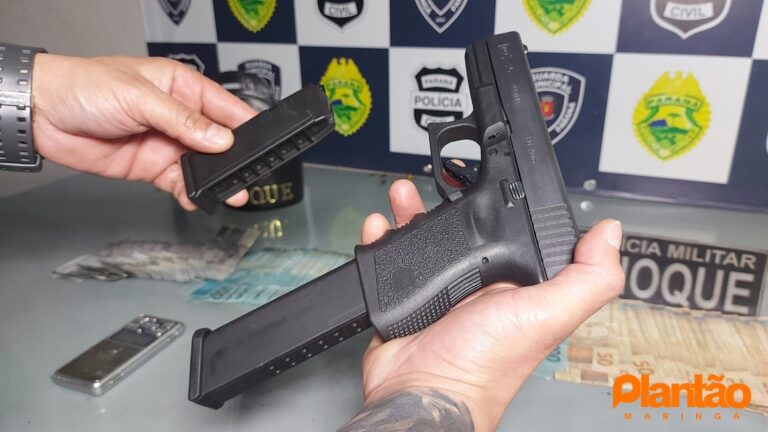 Preso com pistolas e R$ 27 mil em dinheiro