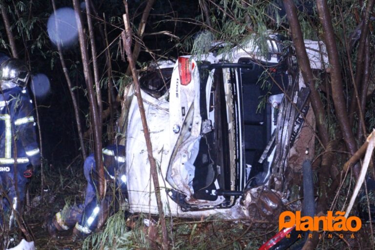 Comerciante capota BMW e morre na saída de Maringá para Iguatemi