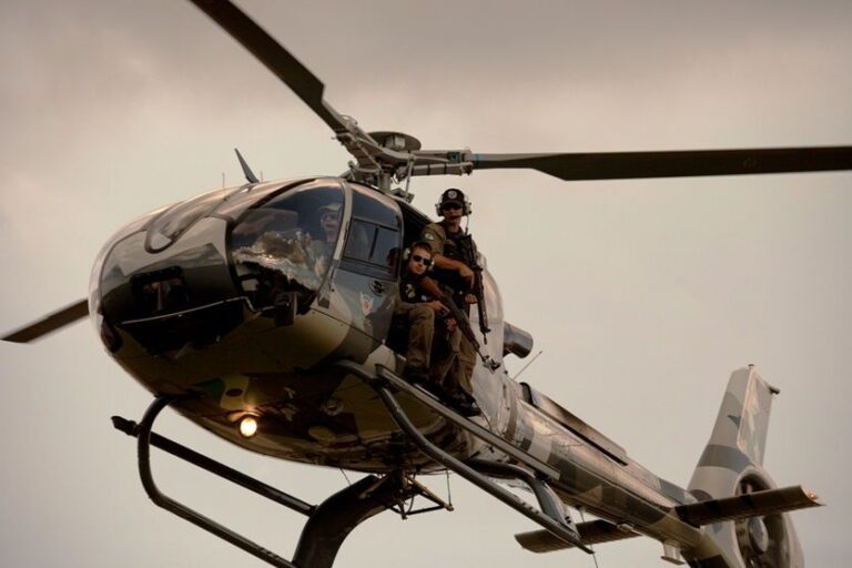 PM usa até helicóptero na troca de tiros com bandidos