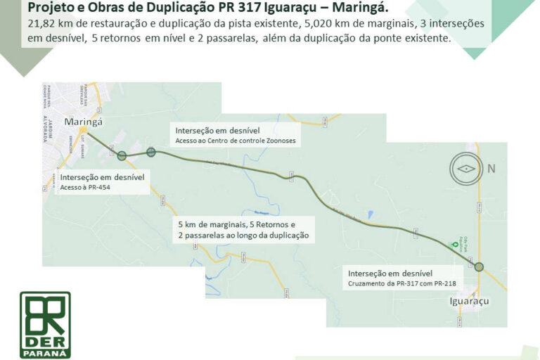 DER homologa duplicação entre Maringá e Iguaraçu por R$ 183 milhões