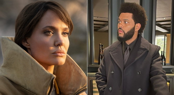 Rumor de affair entre Angelina Jolie e The Weeknd cresce
