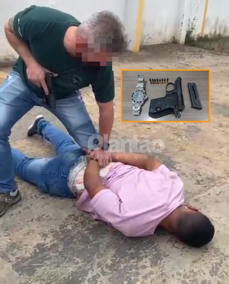 Policial impede assalto e prende ladrão em flagrante