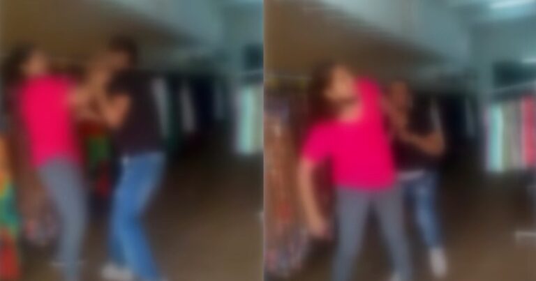 Mulher parte pra cima de suspeito de importunar sua filha