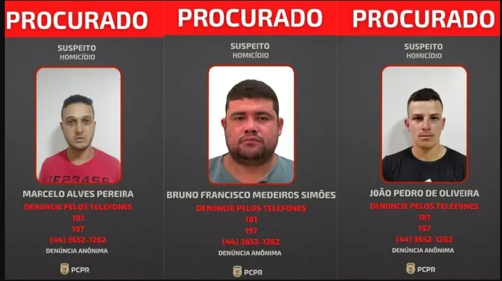 Polícia divulga fotos de procurados por homicídio sem chance de defesa