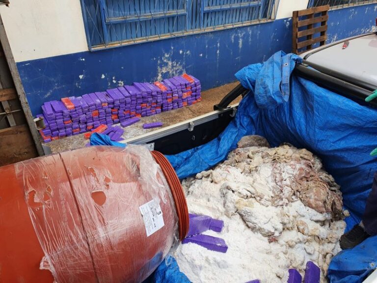 Traficantes usam carga de tripa de porco para transportar droga