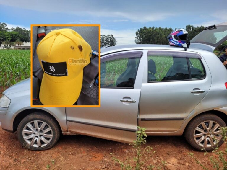 Suspeito abandona carro e foge a pé