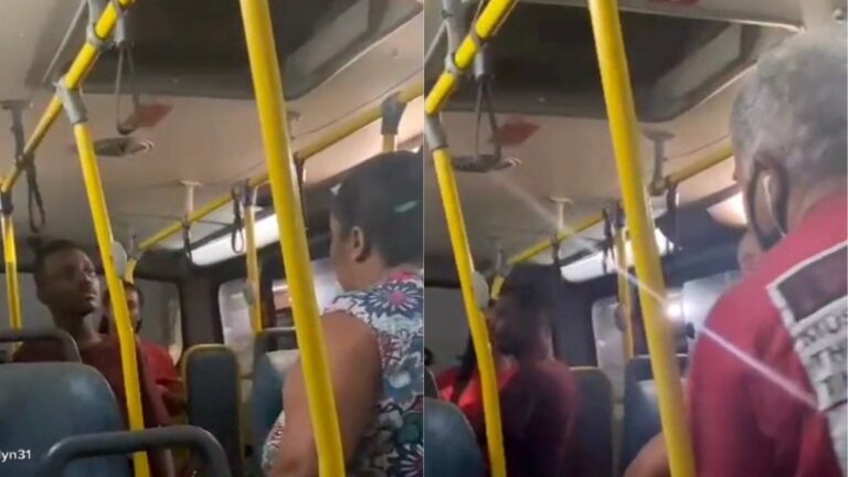 Bêbado tenta assaltar ônibus e é espancado