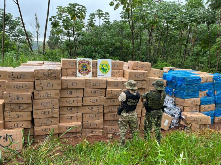 Bpefron e PF encontram esconderijo com um milhão e meio de reais em contrabando