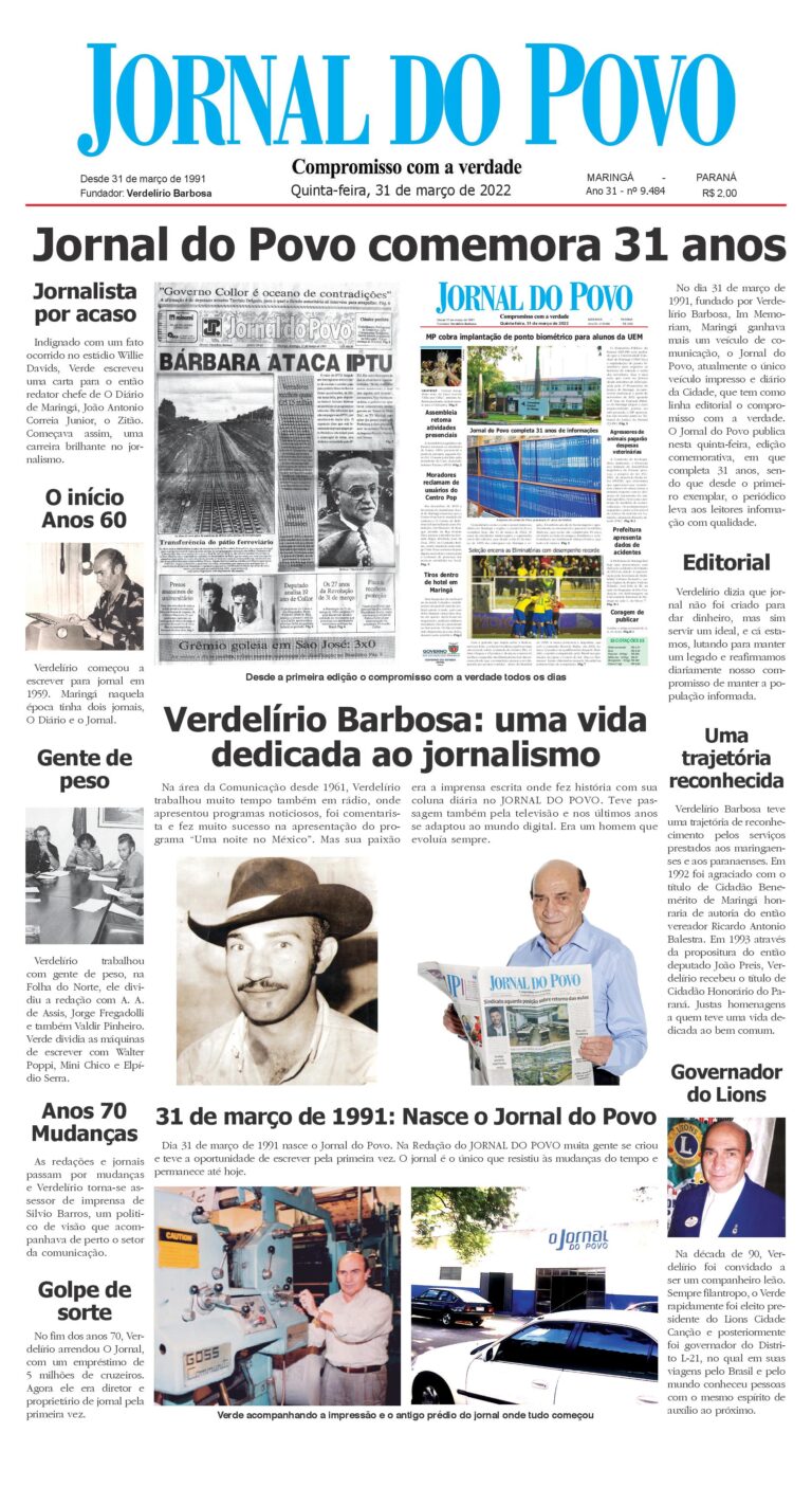 Jornal do Povo comemora 31 anos