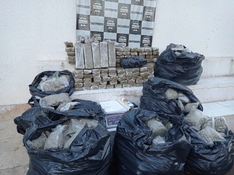 Polícia prende três com quase 200 quilos de droga