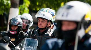 Motociata marca visita de Jair Bolsonaro a Maringá