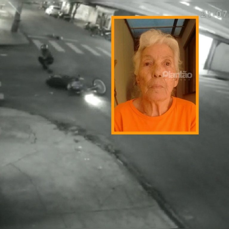 Motociclista atropela idosa ao empinar moto