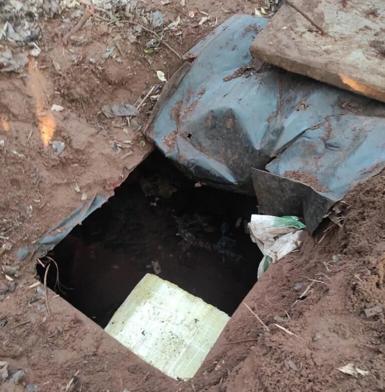 Maconha em armazém subterrâneo