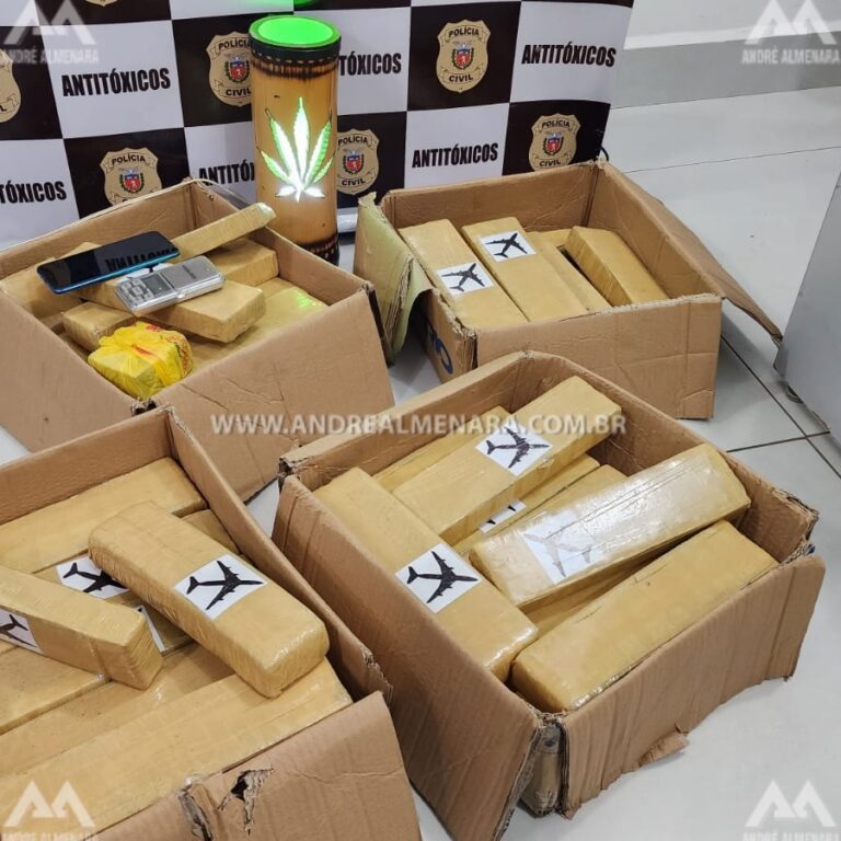 Jovem de 23 anos é preso com 30 quilos de maconha  