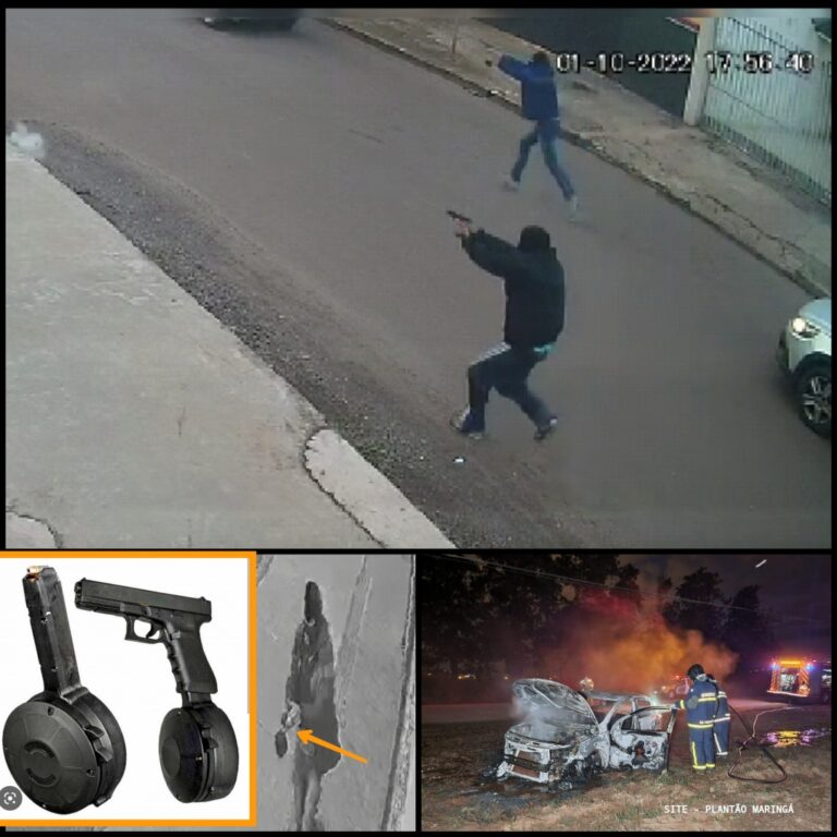 Carro com uma família dentro é atingido em tiroteio 