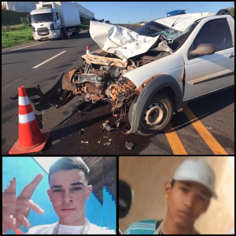 Adolescentes morrem no choque de moto com picape 