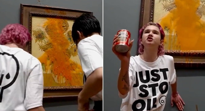 Ativistas jogam sopa de tomate em quadro de Van Gogh