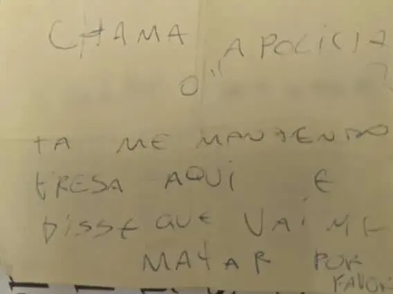 <strong>Mulher em cárcere privado é salva por um bilhete</strong>