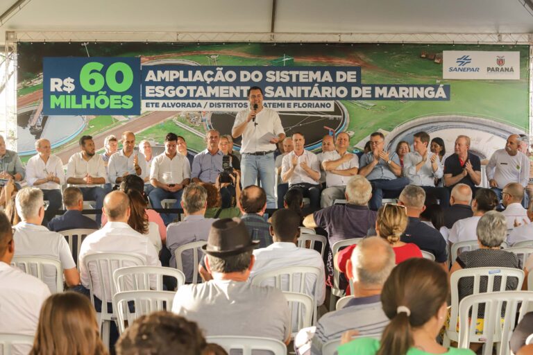 Sanepar destina quase R$ 60 milhões para ampliar sistema de esgoto de Maringá