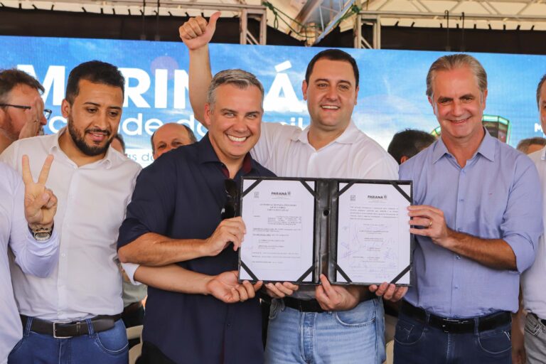 Lançamentos de obras em Maringá são realizados pelo governador Ratinho