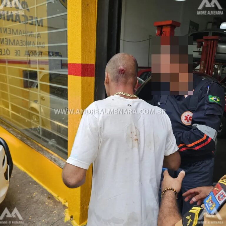 Leva tiro de raspão e escapa de atirador se escondendo em oficina