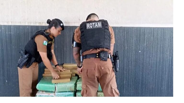 PM apreende carga de maconha em veículo deixado para conserto