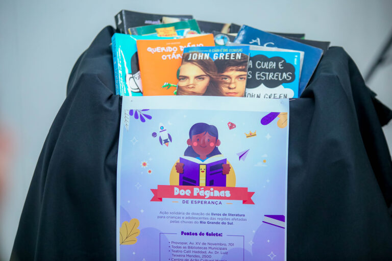 Provopar lança campanha de arrecadação de livros para crianças e adolescentes do RS
