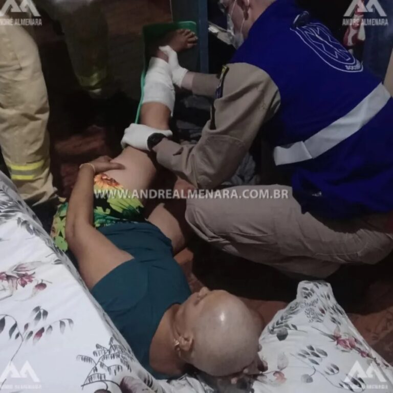 Mulher é baleada no lugar do filho em sua casa