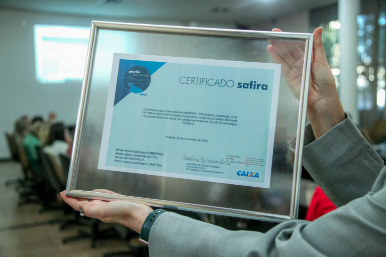 Maringá recebe Selo Safira de Gestão Sustentável