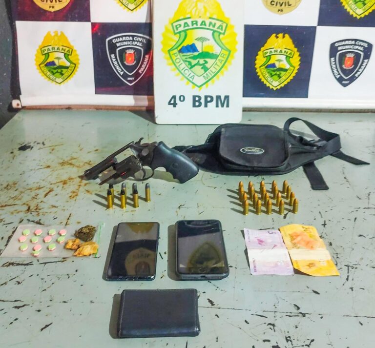 Polícia persegue e prende suspeitos com drogas e armas