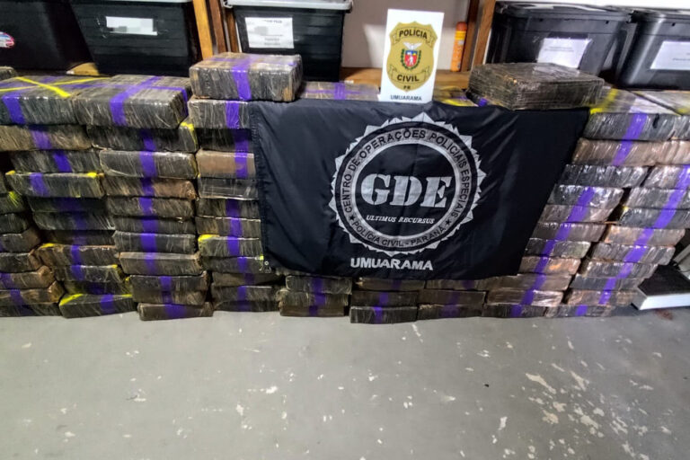 Polícia faz a primeira grande apreensão de droga do ano no Paraná