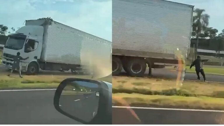 Caminhoneiro vive momentos de terror ao ser baleado