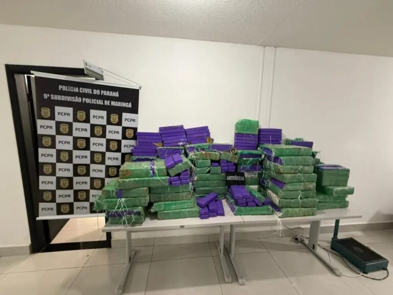 Policiais apreendem maconha em transportadora de Maringá