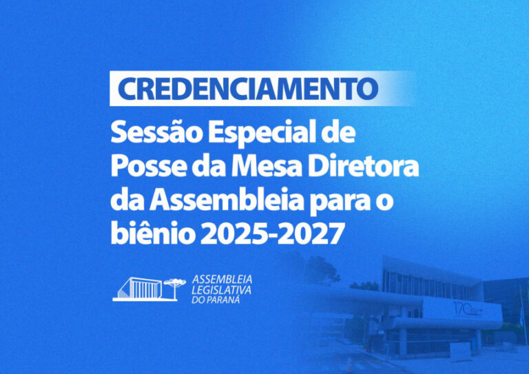 Último dia para o credenciamento de jornalistas para cobertura da posse da nova Mesa Diretora da Assembleia