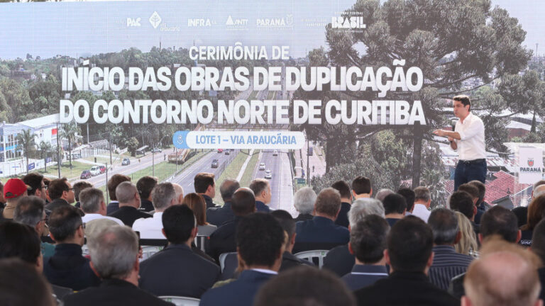 Presidente da Assembleia, deputado Alexandre Curi (PSD), participa do lançamento da duplicação do Contorno Norte de Curitiba