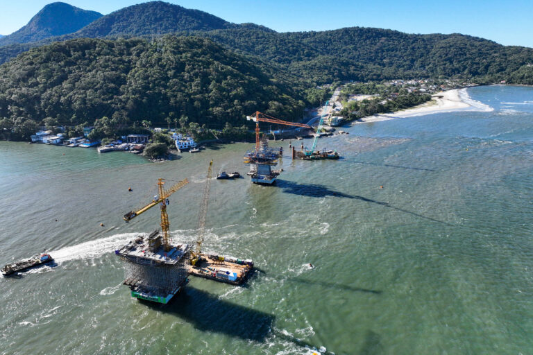 Ponte de Guaratuba chega a 60% de execução com avanço nas obras dos acessos