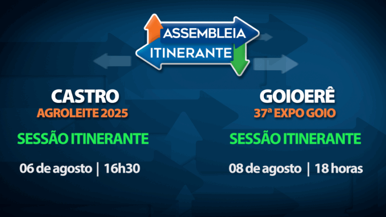 Assembleia Itinerante chega nesta semana a Castro e Goioerê com sessões especiais e atendimentos à população