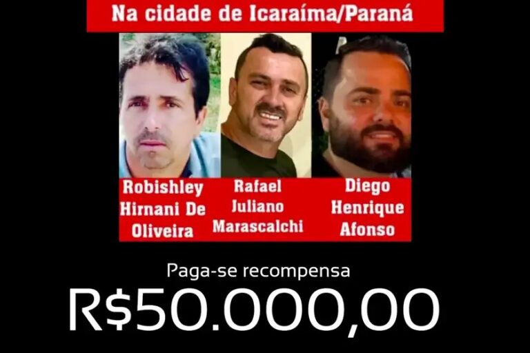 Familiares oferecem dinheiro por informações dos desaparecidos em Icaraíma